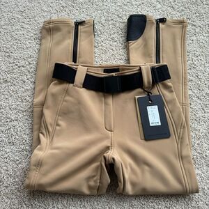 Goldbergh Pippa Ski Pants Waterproof Tan Latte Brown Black NWT 10